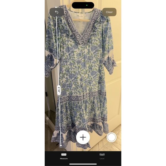 NWOT ISLA PAYAL Cornwall Maxi - Mughal Garden Blue, $218 XS no belt - Picture 9 of 10